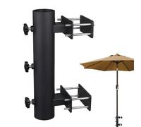 qixeuoa Supporto per Ombrellone per Patio E Deck - per Parasole Resistente alla Ruggine E Senza Fori,Attacco per Ombrellone per Ringhiera da Terrazza,per Recinti A Pal i Esterni Balconi Cortili