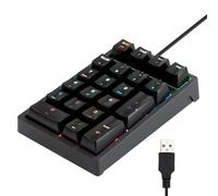 qixeuoa Tastierino Numerico | Multifunzionale con 17 Tasti | Tastierino Numerico Cablato con Plug-In | Per Laptop, PC, Desktop, Contabilità Finanziaria, Programmatori E Per Contabili