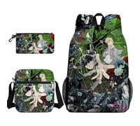 Qixiaan 3 zaini a tema anime Kageyama Shigeo Reigen Arataka per la scuola/astuccio/borsa a tracolla/borsa a tracolla con stampa 3D zaino per cancelleria organizer per ragazzi e ragazze, Tipo 1