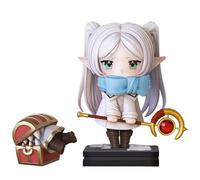 Qixiaan Anime Girl Figure Frieren Statua 18CM Stile Inverno Frieren Anime Figura con un Treasure Chest Cartoon Cute Girl Modello PVC Desktop Ornamento Regali