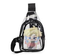 Qixiaan Borsa a tracolla trasparente a tracolla anime Seishiro Nagi Reo Mikage Anime Cosplay borsa trasparente per donne uomini Michel Caesar Anime Crossbody con tracolla regolabile, Tipo 1, 17x7x31CM