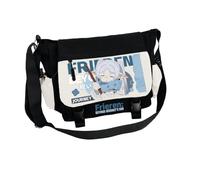 Qixiaan Frieren, borsa a tracolla con stampa anime, borsa a tracolla in tela, grande capacità, borsone da viaggio per laptop, Tipo 1., 26x11x30cm