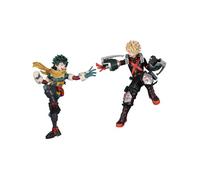 Qixiaan MHA Statuetta Midoriya Izuku Action Figure Cartoon Bakugou Katsuki Statue 21 CM PVC Handmade Figure Anime Statue Standing Pose Model Gifts for Fans