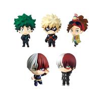 Qixiaan MHA Statuetta Midoriya Izuku Action Figure Todoroki Shouto Statue Anime Character Model PVC 5 CM Mini Scale Statue da collezione Regali per i fan