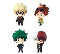 Qixiaan MHA Statuetta Midoriya Izuku Action Figure Todoroki Shouto Statue Anime Character Model PVC 5 CM Mini Scale Statue da collezione Regali per i fan
