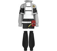 Qixiaan Riyo - Costume da mietitore, giacca corta con risvolto, pantaloni con risvolto, marsupio unico, set completo per cosplay anime, per feste a tema Halloween e carnev