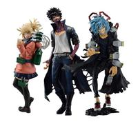 Qixiaan Set di 3 statuette MHA Super Figure Dabi/Toga Himiko/Shigaraki Tomura Action Figure Mini Figurine Ornamento Desktop Regalo da Collezione per i fan