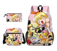 Qixiaan Zaino Mash Burnedead Anime Lemon Irvine Zaino Kawaii con stampa anime, set di articoli per il rientro a scuola, include zaino, astuccio per matite e borsa a tracolla, Tipo 2., 30x13x40cm, Set