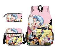 Qixiaan Zaino Mash Burnedead Anime Lemon Irvine Zaino Kawaii con stampa anime, set di articoli per il rientro a scuola, include zaino, astuccio per matite e borsa a tracolla, Tipo 3., 30x13x40cm, Set