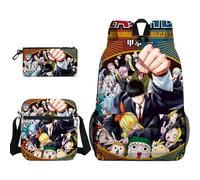 Qixiaan Zaino Mash Burnedead Anime Lemon Irvine Zaino Kawaii con stampa anime, set di articoli per il rientro a scuola, include zaino, astuccio per matite e borsa a tracolla, Tipo 6., 30x13x40cm, Set