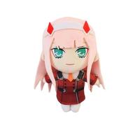 Qixiaan Zero Two Plush Figure 02 - Set di peluche rosa con mini cuscino imbottito in cotone PP super morbido per fan degli anime