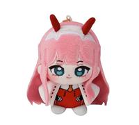 Qixiaan Zero Two Plush Figure 02 - Set di peluche rosa con mini cuscino imbottito in cotone PP super morbido per fan degli anime