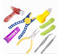 QIXINDGYH Set di piccoli attrezzi per mattoni da costruzione per micro blocchi, kit di aiuto per montaggio e smontaggio, con pinze per estrattori, separatore di mattoni, martello, pinzette e leva