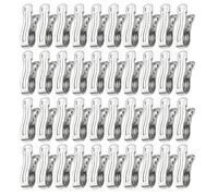 QIXNBL 40 Pezzi di Clip in Acciaio Inossidabile, Mollette Antivento All'Aperto, Clip A Rete da Giardino, Ferme E Non Cadenti, Utilizzate per Sigillare Gli Alimenti E Fissare I Vestiti.