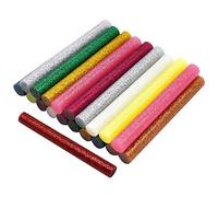 Qixuer 20 Pezzi Glitter Hot Melt Colla Colla Stick,Adesivi Bastoncini Colla Hot Glue Gun Sticks per Pistola per Colla Fai-da-te Hobby per Hobby Lavorazione del Legno Plastica Tessuto (11 * 100mm)