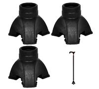 Qixuer 3 Pezzi Puntale per Stampelle,Appoggi Imbottiti per Stampelle Fine protezioni per Bastoncini da Trekking Gommini da Bastoncini Bastoni Stampelle Antiscivolo per Stampelle