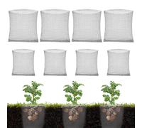 Qixuer 8 Cesto Anti - Topo, Protezione Radice delle Piante/Cesto Radice/Rete Anti - Insetti, Protezione Radice in Acciaio Inossidabile per Fiori e Piante Verdi (2 Taglie)