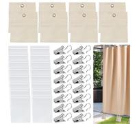 Qixuer 8 Pezzi Borsa Pesi per Tende Esterne, Pesi per Tende da Giardino con 16 Morsetti in Metallo + 16 Sacchetti sigillanti Trasparenti, Sacchetto di Peso, Perfetto per Le Tende