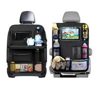 Qixuer Car Back Seat Organizer, 2 Pezzi di Protezione Dello Schienale Organizer, Enclosure1 Pezzo con Ripiano Pieghevole e 1 Stile Regolare con Molte Borse, Borsa di Stoccaggio auto Bambini