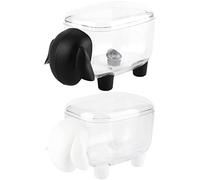 Qixuer Porta Cotton Fioc, 2 Pezzi Bastoncini di Cotone Pecora Carina Scatola Con Coperchio, Dispenser Trasparente