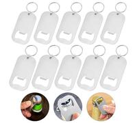 Qixuer Portachiavi Apribottiglie Di Birra 10 Pezzi - In Acciaio Inox, 5 Grandi + 5 Piccoli