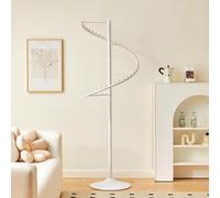 Qiydia Appendiabiti A Spirale con 38 Sfere, Espositore per Abiti Girevole A 360°, Espositore per Abiti Autoportante in Metallo per Camere da Letto, Soggiorni, Negozi(180cm/71, White)