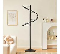 Qiydia Appendiabiti A Spirale con 38 Sfere, Espositore per Abiti Girevole A 360°, Espositore per Abiti Autoportante in Metallo per Camere da Letto, Soggiorni, Negozi(180cm/71, Black)