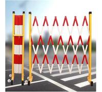 QIYFOZ Barriera di Sicurezza Mobile per parcheggio, barriera di Sicurezza Mobile per vialetto, Estensibile e Retrattile (Rossa e Bianca, 1,2 m), Soluzione di Controllo del traff