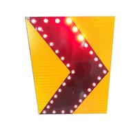 QIYFOZ Segnale Stradale a Chevron con Freccia Lampeggiante a LED e Alimentazione Solare, Cartello direzionale a LED ad energia Solare, segnaletica Stradale illuminata (40 * 60 c