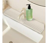 QIYFOZ Tappetino in Silicone per Rubinetto da 30" per lavello da Cucina - Paraspruzzi Pieghevole e Tappetino di drenaggio, Protezione Universale per Mantenere asciutti i Piani d