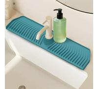 QIYFOZ Tappetino in Silicone per Rubinetto da 30" per lavello da Cucina - Paraspruzzi Pieghevole Universale Che Mantiene asciutti i Ripiani (Verde) - 2025