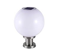 QIYHB Lampada da Esterno a Colonna Solare Impermeabile a Sfera Rotonda Villa Fence LED Post Light Cortile Giardino Prato Lampioni Esterni Paesaggio Esterno Patio Pilastro Apparecchio di Illuminazione