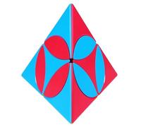 QiYi Coin Tetrahedron Pyraminx Puzzle Cube - Mod divertente e facile con design a moneta girevole, meccanismo a sfere liscio e manuale della soluzione - Puzzle educativo per bambini e cuccioli