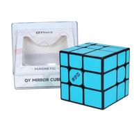 QiYi Mirror Magnetic Tiled 3x3 Speed Cube - Puzzle a blocchi a specchio con magneti installati in fabbrica, finitura durevole delle piastrelle, tornitura liscia - Mod forma divertente per cubi e