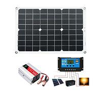 QIYIGUO Kit di energia Solare | Generatore Solare 300W con Prese 220V AC - Inverter di Potenza Portatile da 300 W per Il Backup Domestico all'aperto Camper da Campeggio