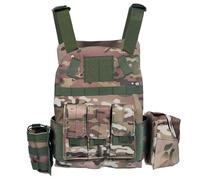 QIYUANT Bambini All'aperto Gilet Tattico 1000D Regolabile Leggero Airsoft Militare Mimetico Estate Combattere Escursionismo Caccia Campeggio Avventure per Ragazzi Ragazze CP