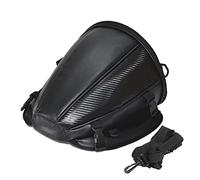 QIYUANT Borsa da Sella Moto, Borsello Posteriore Moto Borse da Codino Pelle PU Accessori Borsello Moto Borsa da Serbatoio Piccola Portatile Impermeabile Multifunzione Nero