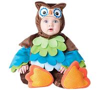 QIYUANT Costume Gufo Bambini Costumi Travestimento Carnevale Halloween Dolcetto o scherzetto Festa Cosplay Fotografia Zip Tutina in Pile con Foderato 0-3 Anni 80 (6-12 Mesi)