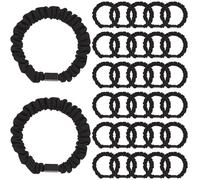 QIYUDA 48 elastici per capelli in seta, antiscivolo, piccoli, in seta di gelso, sottili, per coda di cavallo, da donna