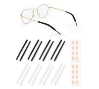 QIYUDA Cuscinetti auricolari per occhiali, diametro 2 mm, in silicone, antiscivolo, 8 pezzi