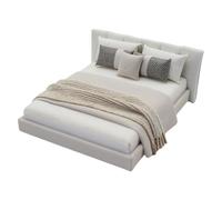 QIYUDUOLA 1/20 Scala Dollhouses Camera Da Letto Decorativo Miniatura Letto Matrimoniale con Biancheria Da Letto Modello Casa Delle Bambole Mobili Accessori