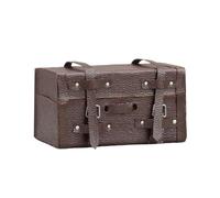 QIYUDUOLA Elegante charm antico in legno robusto piccole valigie per case delle bambole decorazione caffè accessori per mobili