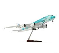 QIYUMOKE 1/160 ANA A380 - Tartaruga verde da 18 pollici, modello grande per Airbus A380, modello di aereo con supporto Sky Jumbo Airliner, modello aereo da collezione