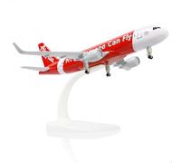 QIYUMOKE 1/200 Airbus A320 Asian Airlines Modello di aereo in Metallo Pressofuso con Supporto Kit Modello di Aereo Passeggeri Collezionabile per Regalo di Appassionato di Aviazione (2016)