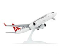 QIYUMOKE 1/240 Modello di aereo turco 737 per Boeing 737 con supporto (lunghezza 12 pollici) Kit di modellismo prefabbricato per adulti - Regali creativi dal mondo dell'aviazione