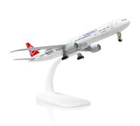 QIYUMOKE 1/300 compagnie aeree turche 777 Modello aereo in metallo pressofuso per Boeing 777 con supporto (7,5 pollici di lunghezza), un ottimo regalo o decorazione per gli appassionati di aviazione.