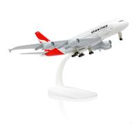QIYUMOKE 1/300 Modello in metallo di aereo Australia A380 per modello di aereo Airbus A380 con supporto (19 cm di lunghezza) Decorazione espositiva per gli appassionati di aviazione.