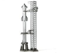 QIYUMOKE 1/400 Starship Rocket Model Kit per SpaceX Rockets Adulto con Supporto NASA Static Modelli Spazi per Amatoriali Regalo Schermo Scrivania (14,57" L)