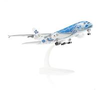 QIYUMOKE A380 1/300 per ANA Blue Turtle Style Design Metallo Diecast Modello di aeroplano per Airbus A380 Modello A380 (7") con Espositore per Regali di Aeromobili o AlloyAircraft Collection