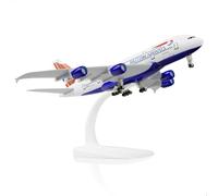 QIYUMOKE Airbus A380 1/300 British Airways - Modellino di aeroplano in metallo pressofuso con supporto Sky Jumbo Airliner, kit per appassionati di aviazione, idea regalo